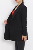 Kol Büzgülü Blazer Ceket Siyah - 18927.1247. - 3