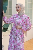 özsev bebe Desenli Elbise Pembe - 10067.1778. - 5