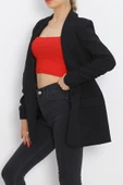 Kol Büzgülü Blazer Ceket Siyah - 18927.1247. - 5