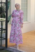 özsev bebe Desenli Elbise Pembe - 10067.1778. - 3
