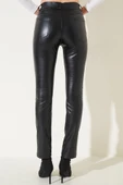 Dar Paça Deri Pantolon Siyah thumbnail 3