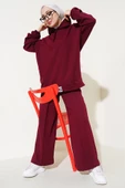 Balance Armalı Kapüşonlu Salaş İkili Takım Bordo thumbnail 1