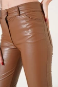 Dar Paça Deri Pantolon Taba - 4
