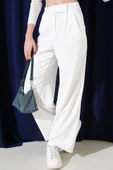 Cepli Pileli Salaş Pantolon Ekru thumbnail 2