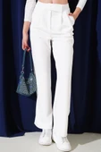Cepli Pileli Salaş Pantolon Ekru thumbnail 1