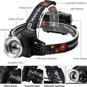 Şarjlı Süper Parlak LED Kafa Feneri – GOLD ORION OR-116 10 saat çalışma süresi - 2