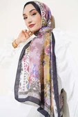 Etnik Ebru Desen Şal Siyah Taş - 2
