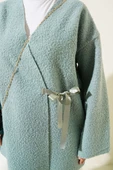 Önü Kurdeleli Buklet Ceket Mint thumbnail 4
