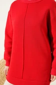 Önü Çımalı Üç İplik Tunik Kırmızı thumbnail 4
