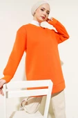 Önü Çımalı Üç İplik Tunik Oranj thumbnail 1