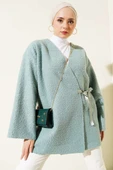 Önü Kurdeleli Buklet Ceket Mint thumbnail 1