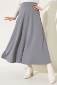 Düz Kloş Etek Gri thumbnail 1