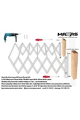 Akordiyon Çamaşırlık (100 Cm - 7 Çubuk) - 2