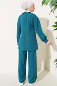 Gömlek Garnili Tunik İkili Takım Zümrüt - 3