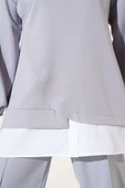 Gömlek Garnili Tunik İkili Takım Gri - 4