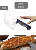 Börek Bıçağı Paslanmaz Çelik Pizza Bıçağı Börek Kesici No: 2 25 cm - 1