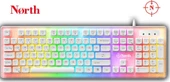 North Paladin Mekanik Hisli Türkçe RGB Beyaz Premium Gaming Klavye - 1