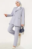Ceketli Kruvaze Yaka İkili Takım Gri thumbnail 1