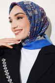 Sarmal Motif Bambu Eşarp Saks - 2