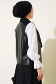 Deri Kısa Yelek Siyah thumbnail 3