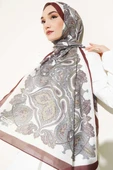 Çini Motifli Soft Şal Acı Kahve - 2