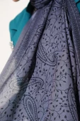 Sarmaşık Desen Soft Şal Füme - 4
