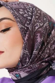 Sarmal Motif Bambu Eşarp Gül Kurusu - 4