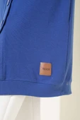 Boy Düğmeli Fitilli Uzun Hırka İndigo - 4