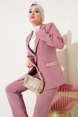 Duble Paça Ceketli İkili Takım Gül Kurusu thumbnail 2