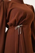 Pilise Etekli Tunik İkili Takım Kahve thumbnail 4