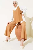 Yanları Bağlamalı Üçlü Takım Camel - 1