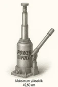 4 Ton Çift Kademeli Hidrolik Şişe Kriko - Uzun Tip 05004B - 3