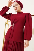 Pilise Etekli Tunik İkili Takım Bordo thumbnail 2
