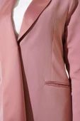Saten Garnili Ceket İkili Takım Gül Kurusu thumbnail 4