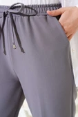 Beli Lastikli Dar Paça Pantolon Füme thumbnail 4