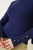 Bileği Metal Düğmeli Body Lacivert - 4