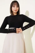 Bileği Metal Düğmeli Body Siyah - 2