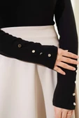 Bileği Metal Düğmeli Body Siyah - 4