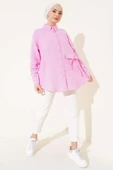 Cep Detaylı Müslin Gömlek Pudra thumbnail 2