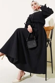 Kolları Büzgülü Ceketli Jile İkili Takım Siyah thumbnail 1