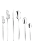 Schafer Hamburg 72 Parça Çatal Kaşık Bıçak Takımı-Gümüş - 5