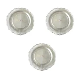 Plastik Sert Mika Şeffaf Tabak - Parti Sunum Yemek Tabağı - Yuvarlak - 26 Cm. - 6 Adetlik 3 Paket thumbnail 1