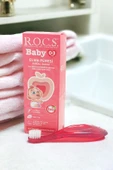 R.O.C.S. Rocs Baby 0-3 Yaş Elma Püresi Tadında Diş Macunu 45g Kırmızı Diş Fırçası Seti - 3