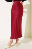 Bel Lastikli Saten Etek Bordo thumbnail 1