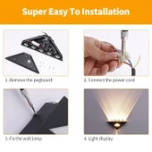 Ip duvar apliği dekoratif açık dış alan mekan lamba aydınlatma ışık Su geçirmez Bahçe Led Modern Soğuk Beyaz A-IPD-5167 - 2