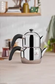Karaca Edge Mini Indüksiyon Tabanlı Çaydanlık Takımı Siyah - 1