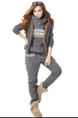Günlük Kışlık Şık ve Rahat Üçlü Kadın Eşofman Takımı - 1