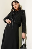 Pul Payet Ceketli Scuba Etekli İkili Takım Siyah thumbnail 2