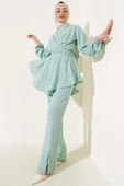 Bel Lastikli Tunik Bürümcük İkili Takım Mint thumbnail 1