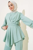 Bel Lastikli Tunik Bürümcük İkili Takım Mint thumbnail 2